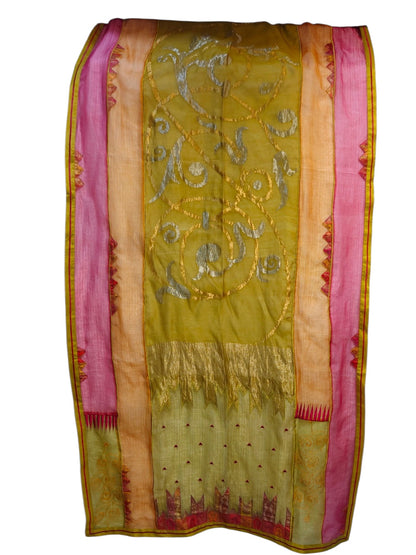 Semi Stitched Chanderi Formal Suitset