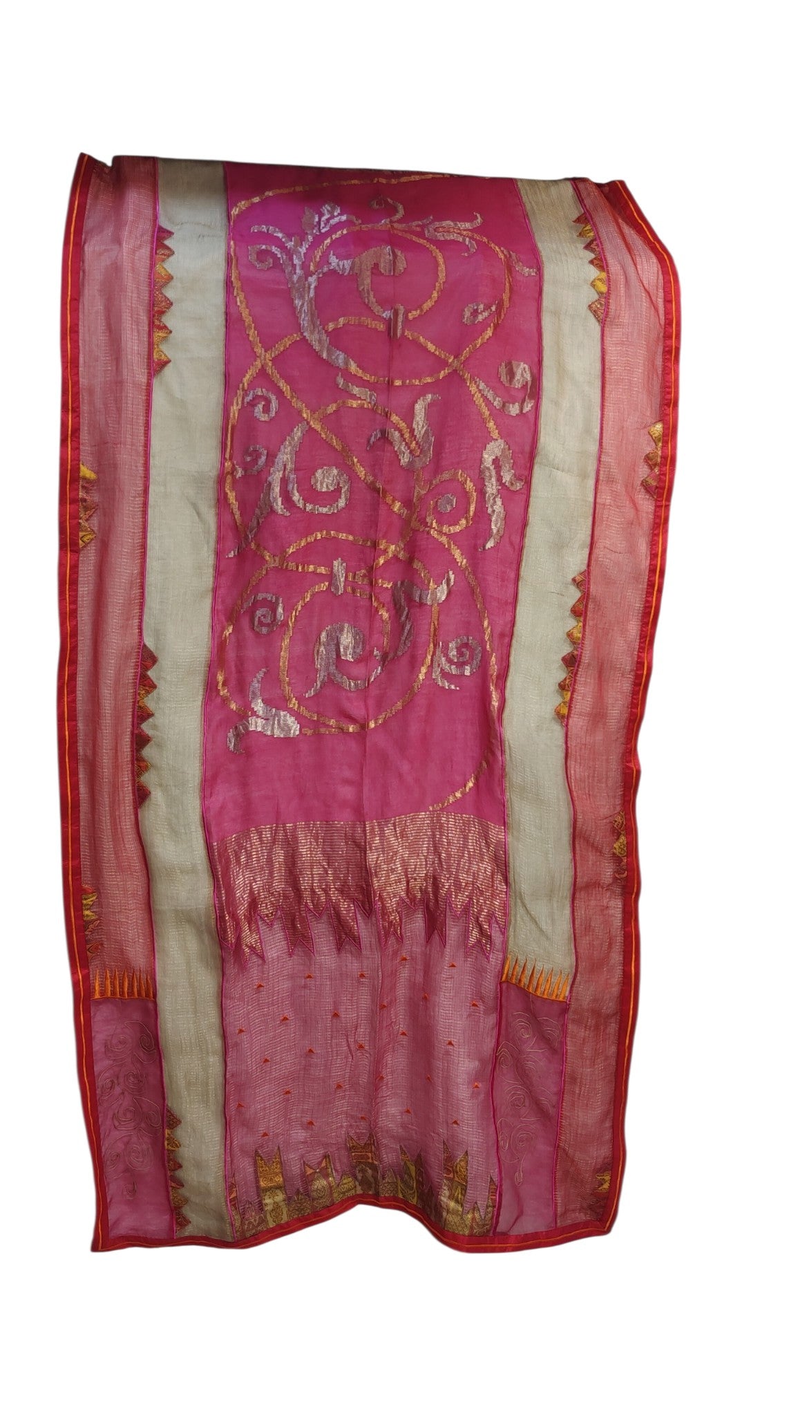 Semi Stitched Chanderi Formal Suitset