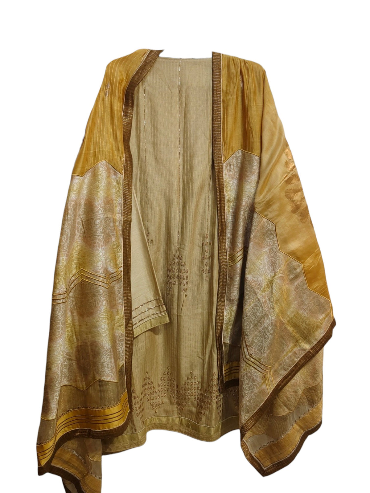 Semi Stitched Chanderi Formal Suitset