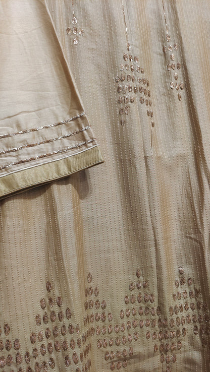 Semi Stitched Chanderi Formal Suitset