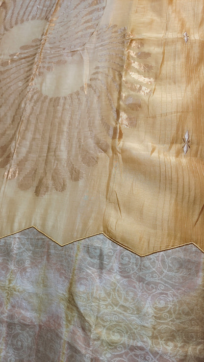 Semi Stitched Chanderi Formal Suitset