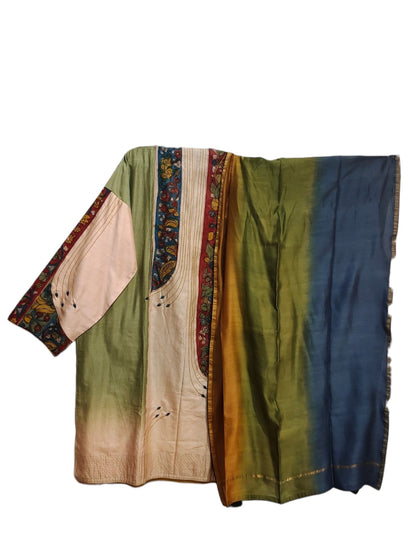 Semi Stitched Chanderi Formal Suitset
