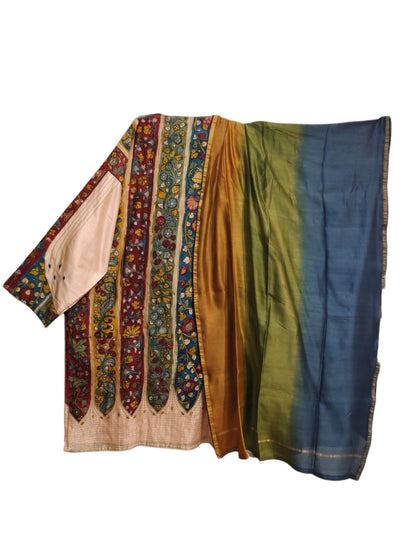 Semi Stitched Chanderi Formal Suitset