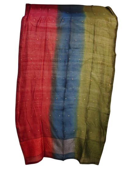 Semi Stitched Chanderi Formal Suitset