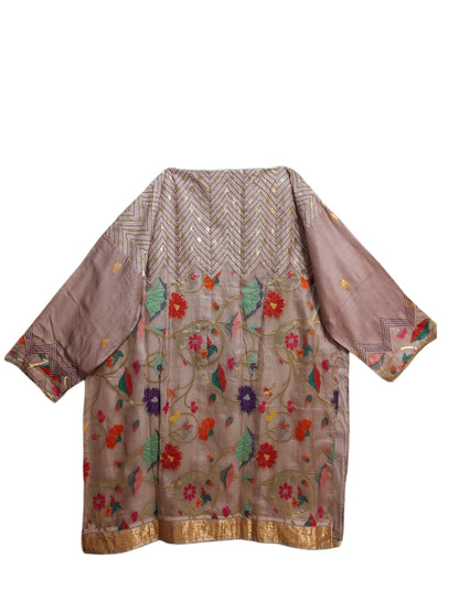 Semi Stitched Chanderi Formal Suitset