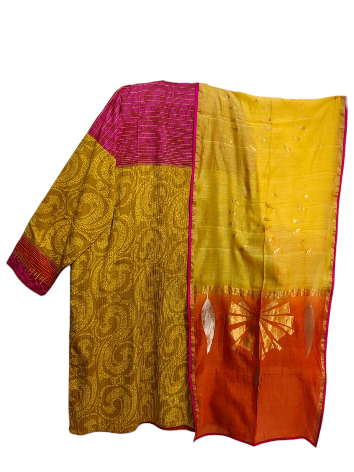 Semi Stitched Chanderi Formal Suitset