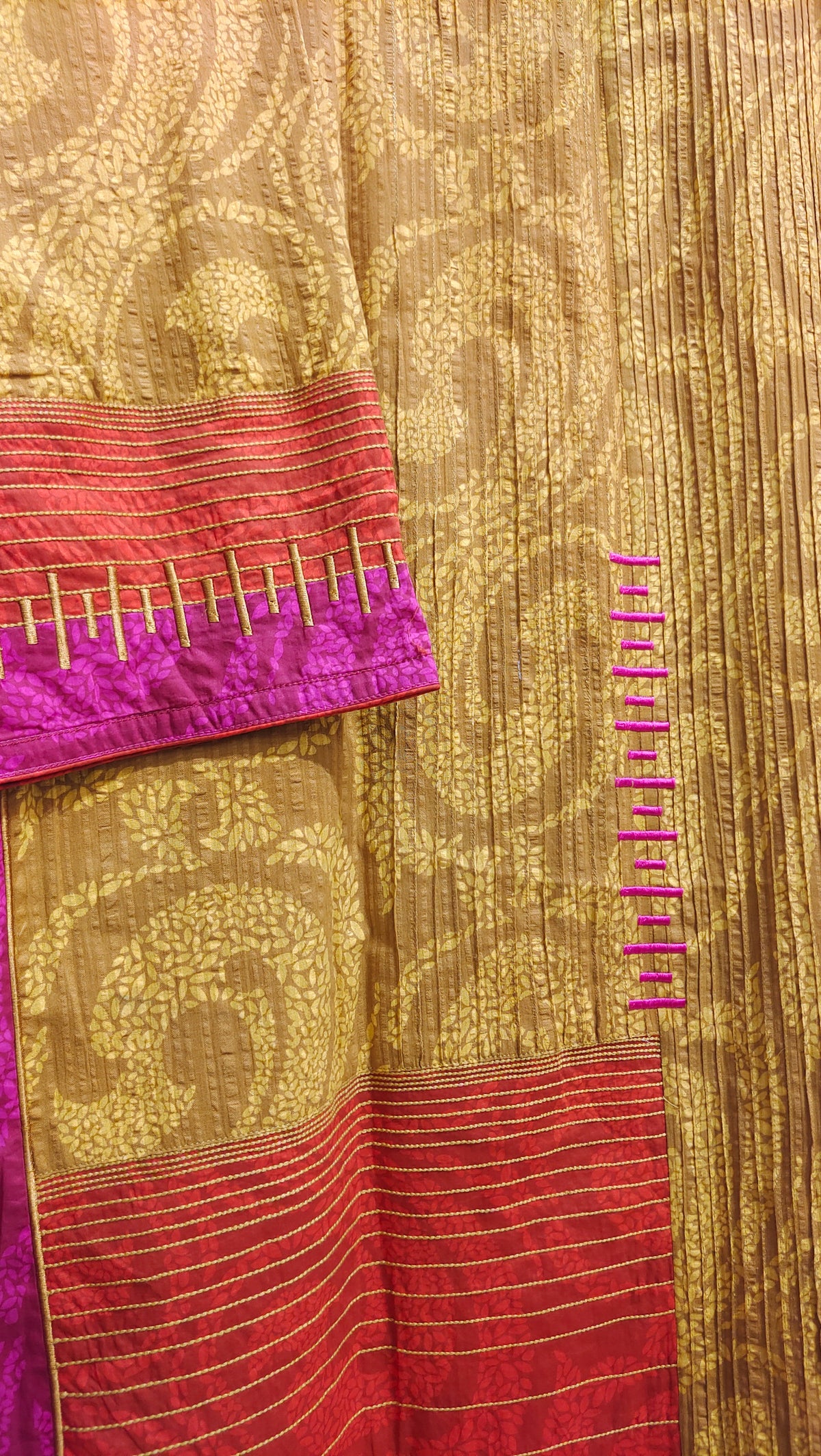 Semi Stitched Chanderi Formal Suitset