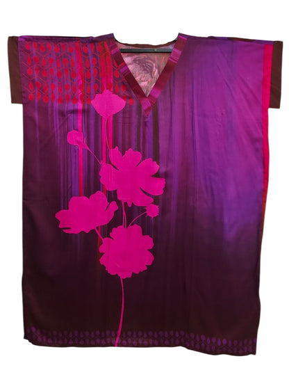 Stitched Cotton mudal Digital Printed Kaftan