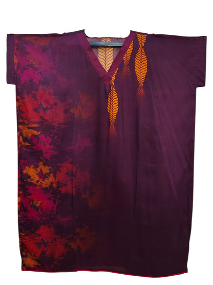 Stitched Cotton mudal Digital Printed Kaftan
