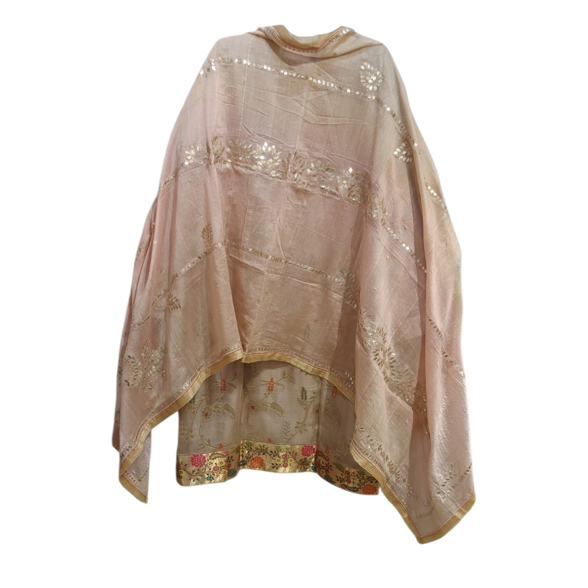 Semi Stitched Chanderi Formal Suitset