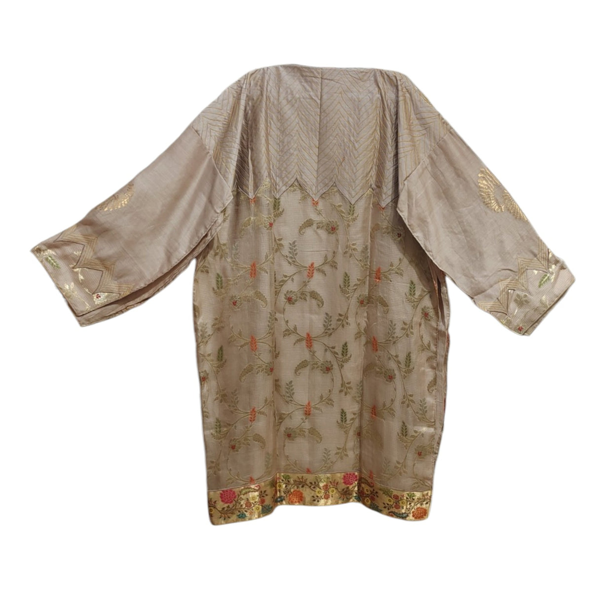 Semi Stitched Chanderi Formal Suitset