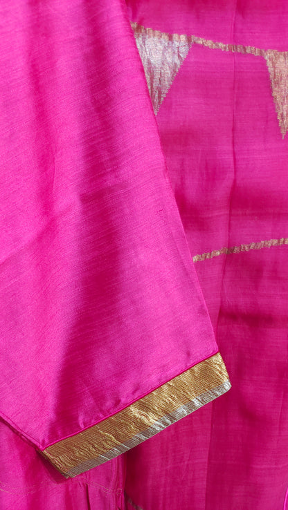 Semi Stitched Chanderi Formal Suitset