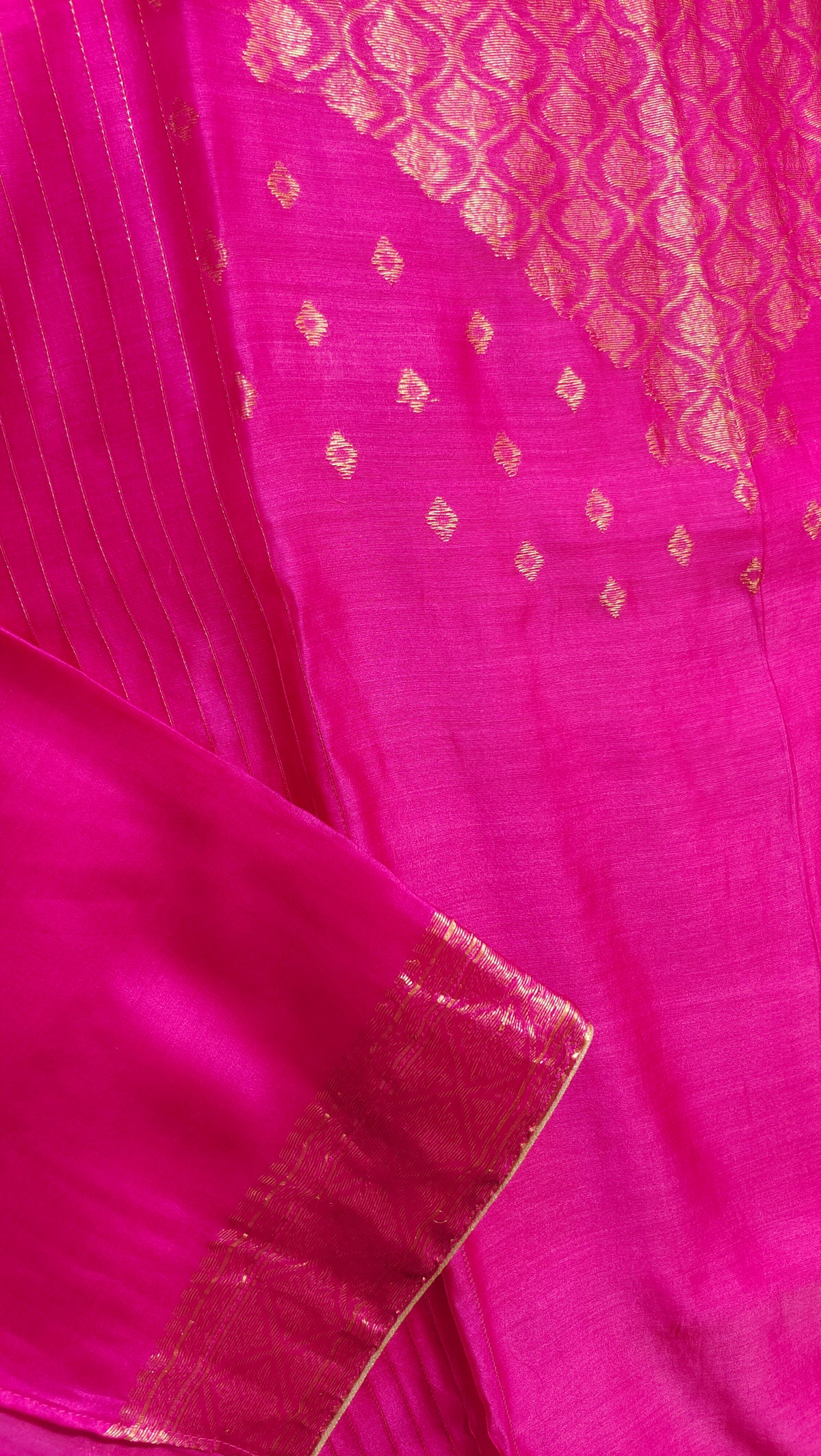 SemiStitched Chanderi Zari Woven Tunic