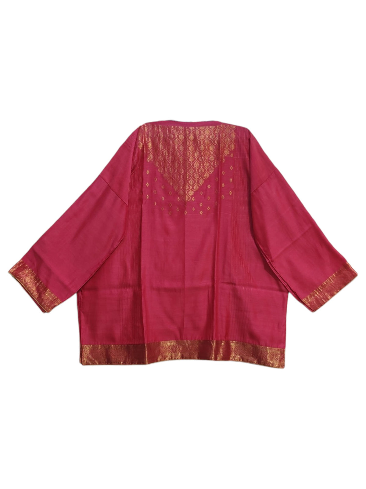 SemiStitched Chanderi Zari Woven Tunic