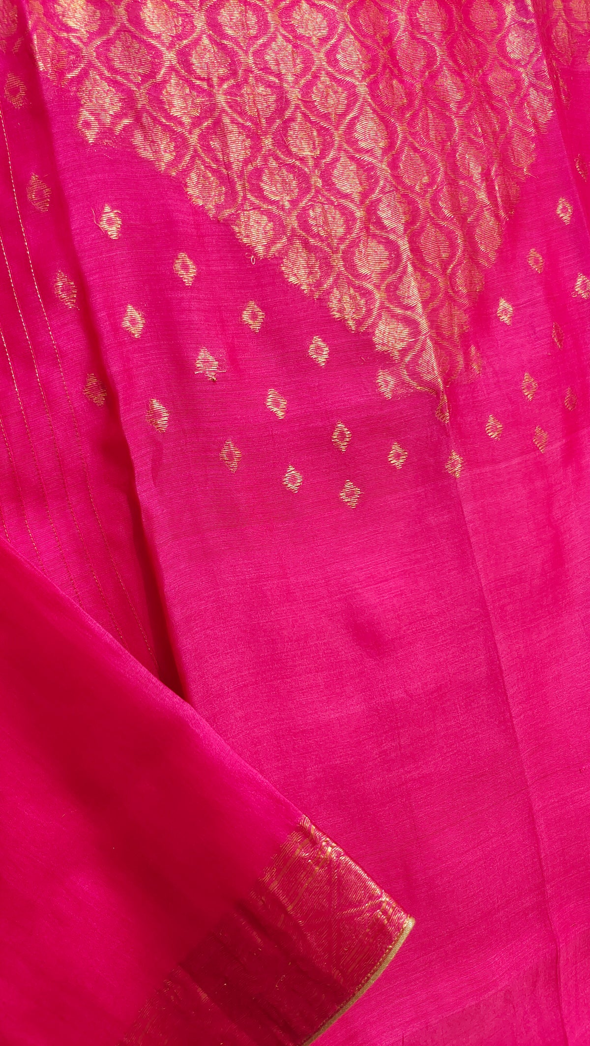 SemiStitched Chanderi Zari Woven Tunic