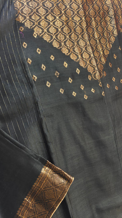 SemiStitched Chanderi Zari Woven Tunic