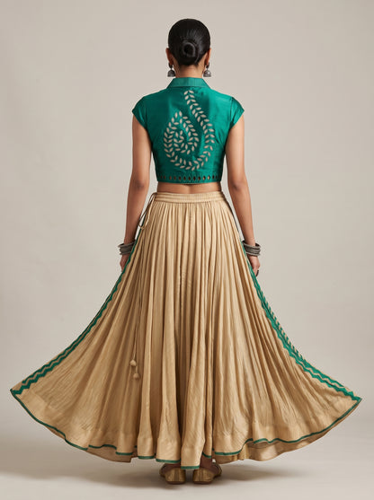 Semi stitched Formal Skirtset with dupatta