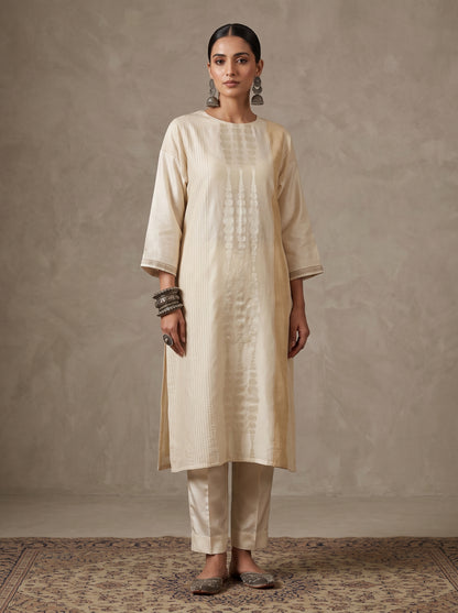 Semi Stitched Chanderi  Formal kurta