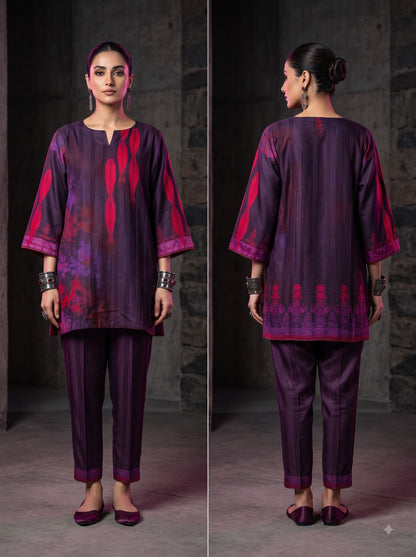 Semi Stitched printed chanderi Tunic