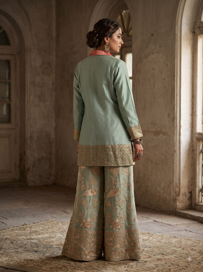 Indowestern chanderi formal coordset