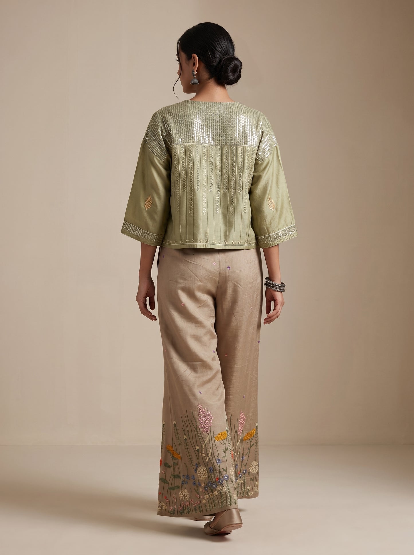 Indowestern chanderi formal coordset