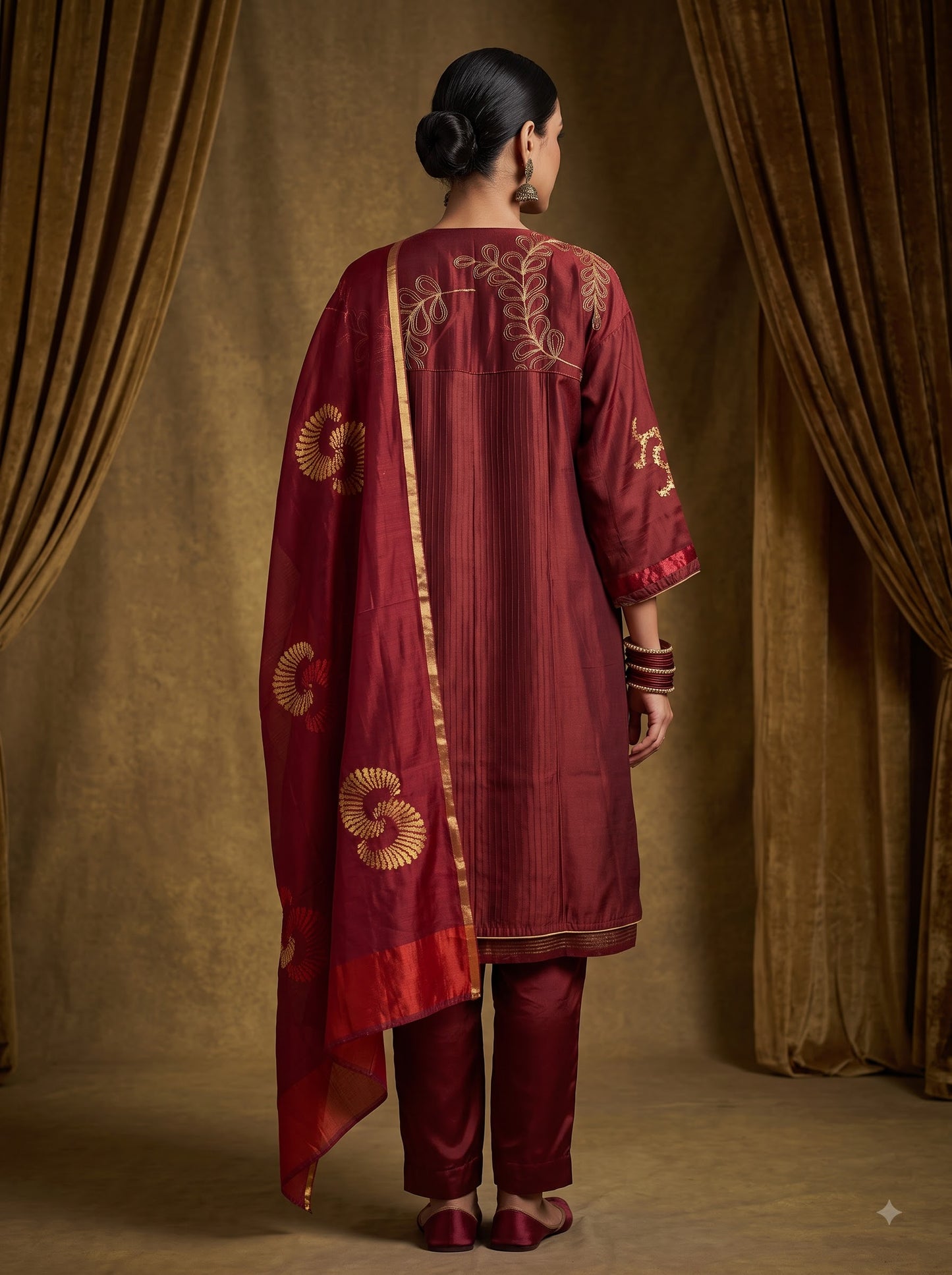 Semi Stitched Formal Chanderi Suitset