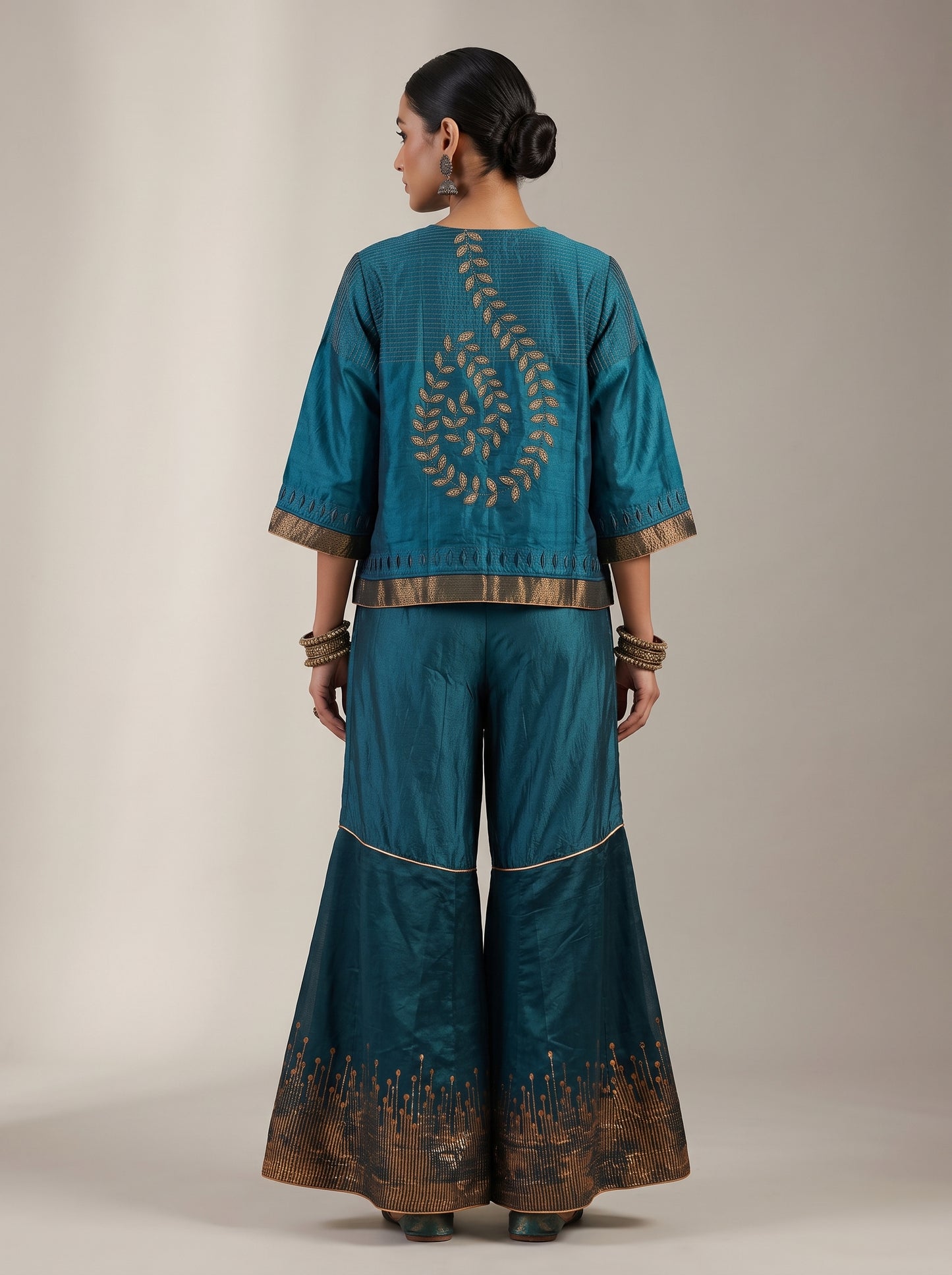Indowestern chanderi formal coordset