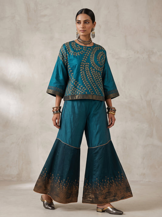 Indowestern chanderi formal coordset