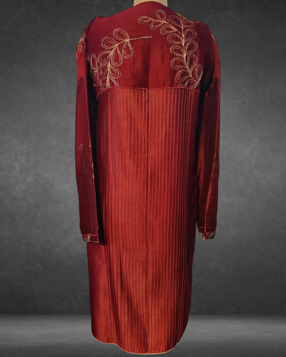 Semistitched Chanderi Formal Kurta (VKSK01CAS345) - VISHAL KAPUR