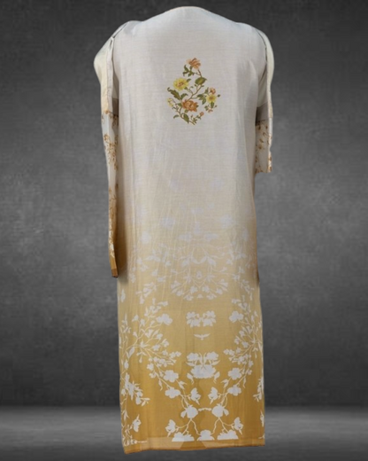 Semi Stitched Chanderi Casual Kurta VISHAL KAPUR