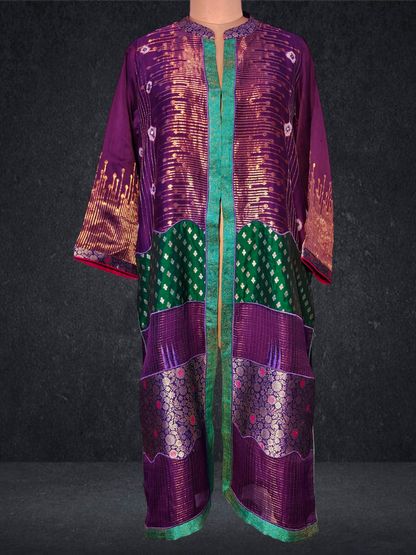 Stitched suit set with long formal jacket