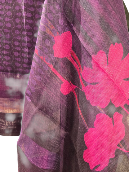 Semi Stitched Chanderi Casual Suitset