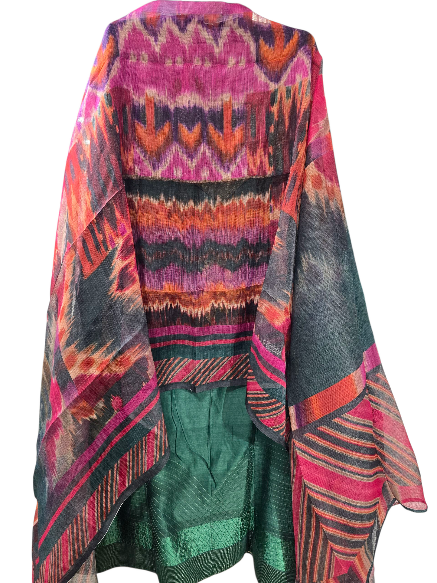 Semi Stitched Chanderi Casual Suitset