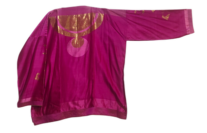 Semi Stitched Chanderi Zariwoven Short Tunic