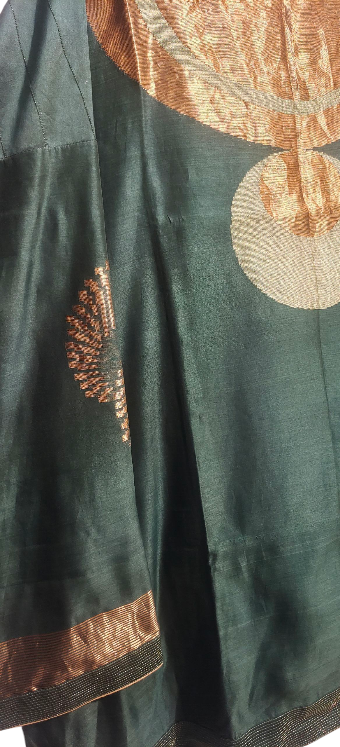 Semi Stitched Chanderi Zariwoven Short Tunic