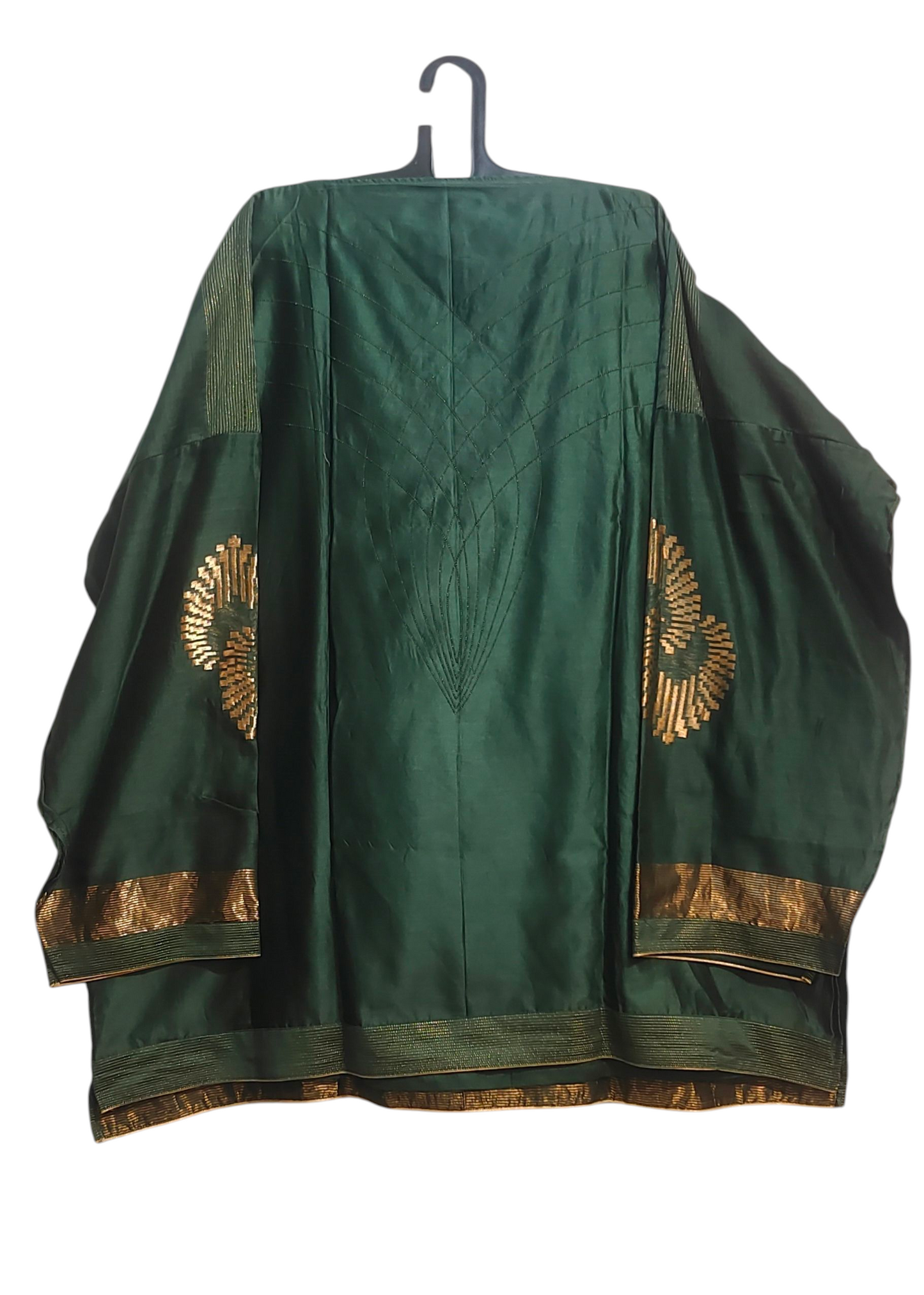 Semi Stitched Chanderi Zariwoven Short Tunic