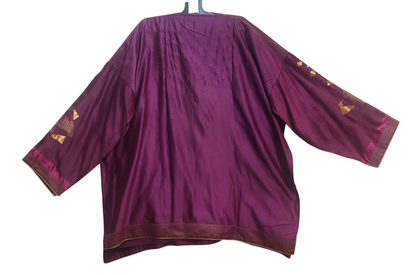 Semi Stitched Chanderi Zariwoven Short Tunic