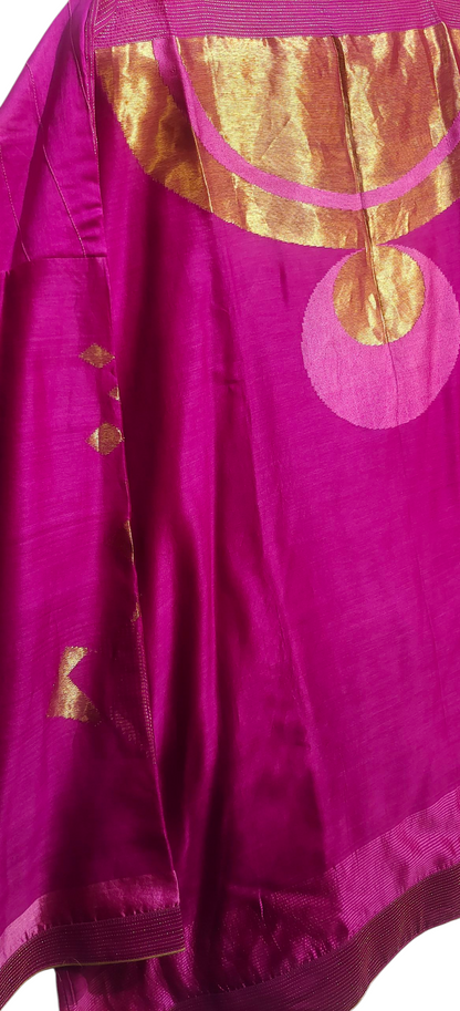 Semi Stitched Chanderi Zariwoven Short Tunic