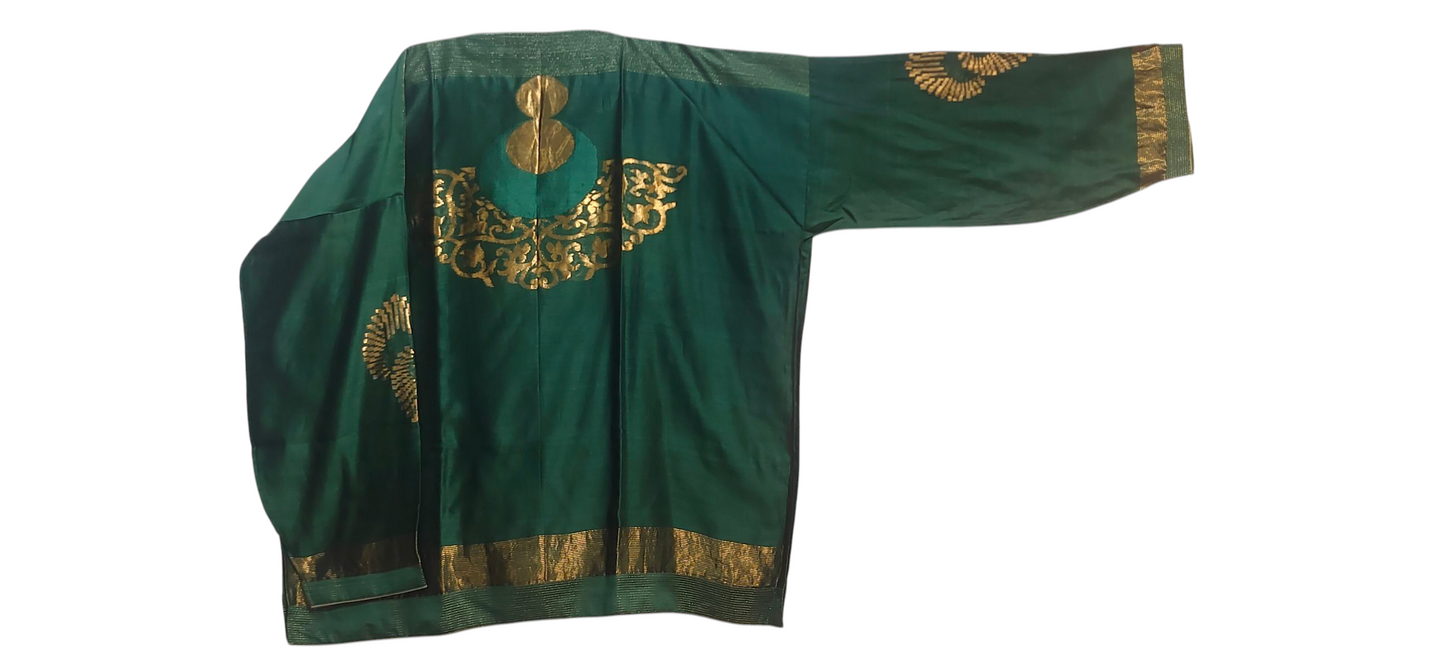 Semi Stitched Chanderi Zariwoven Short Tunic