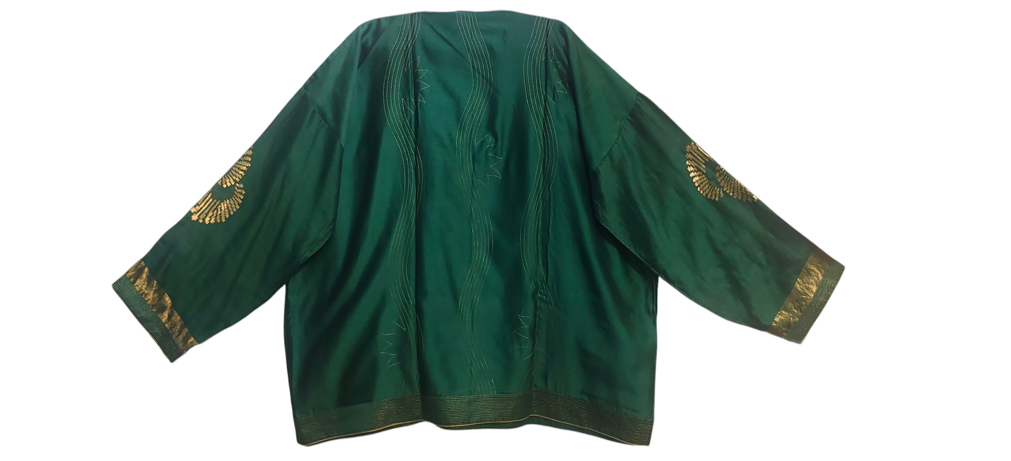 Semi Stitched Chanderi Zariwoven Short Tunic