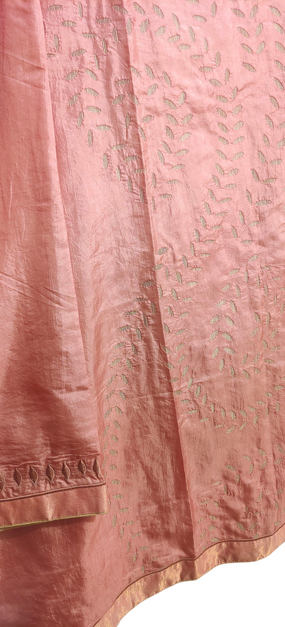 Semi Stitched silk cutwork applique Short Tunic