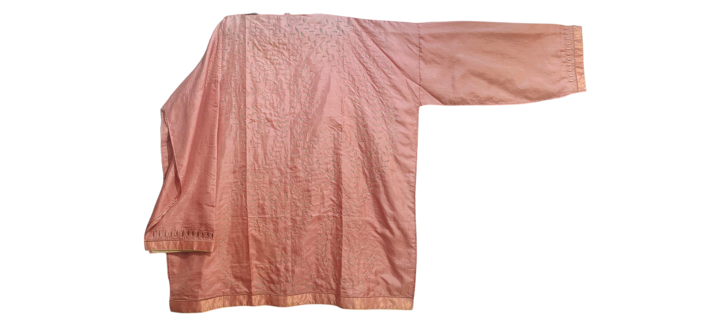 Semi Stitched silk cutwork applique Short Tunic
