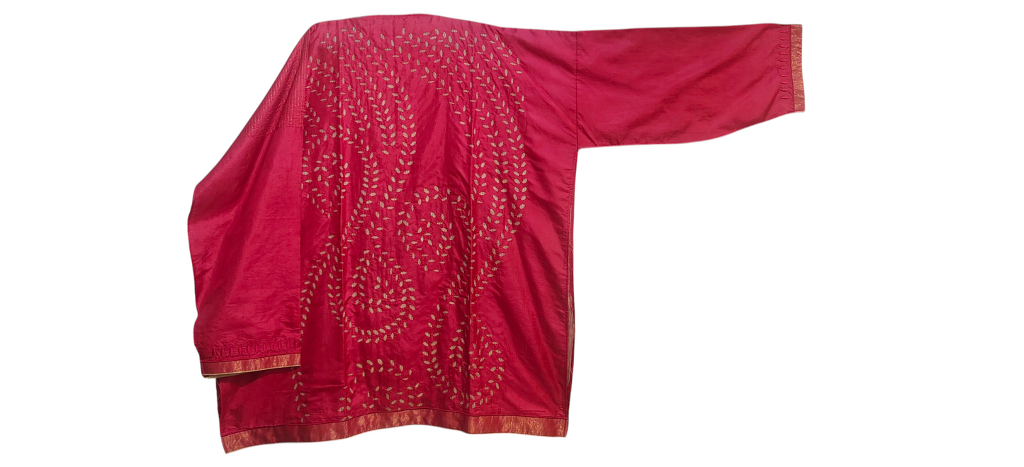 Semi Stitched silk cutwork applique Short Tunic