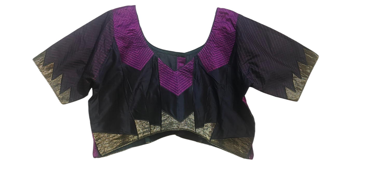 Semistitched Chanderi Ɓlouse