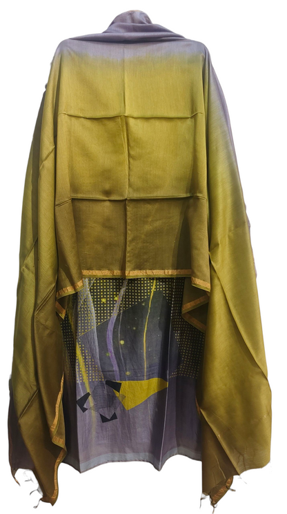 Semi Stitched Chanderi Casual Suitset