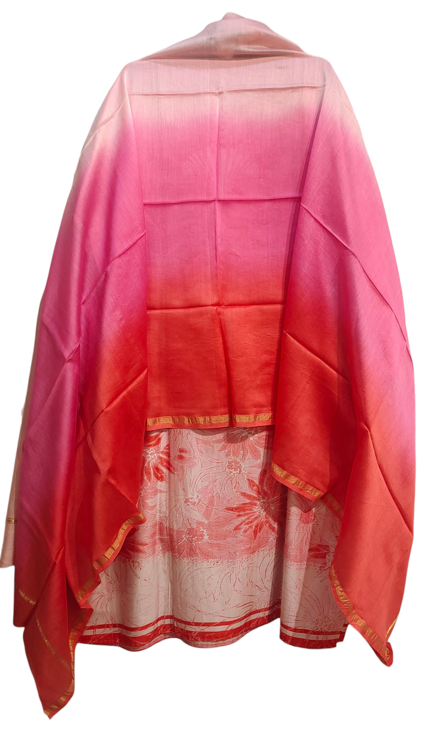 Semi Stitched Chanderi Casual Suitset