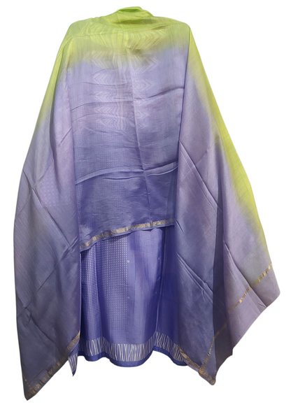 Semi Stitched Chanderi Casual Suitset