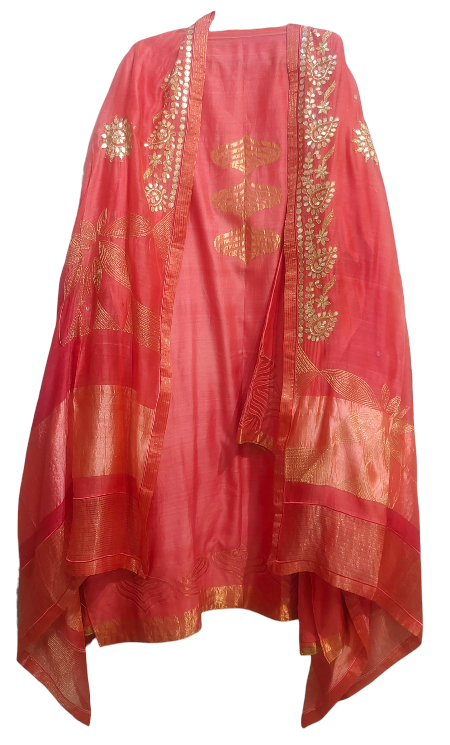 Semi Stitched Formal chanderi Suitset