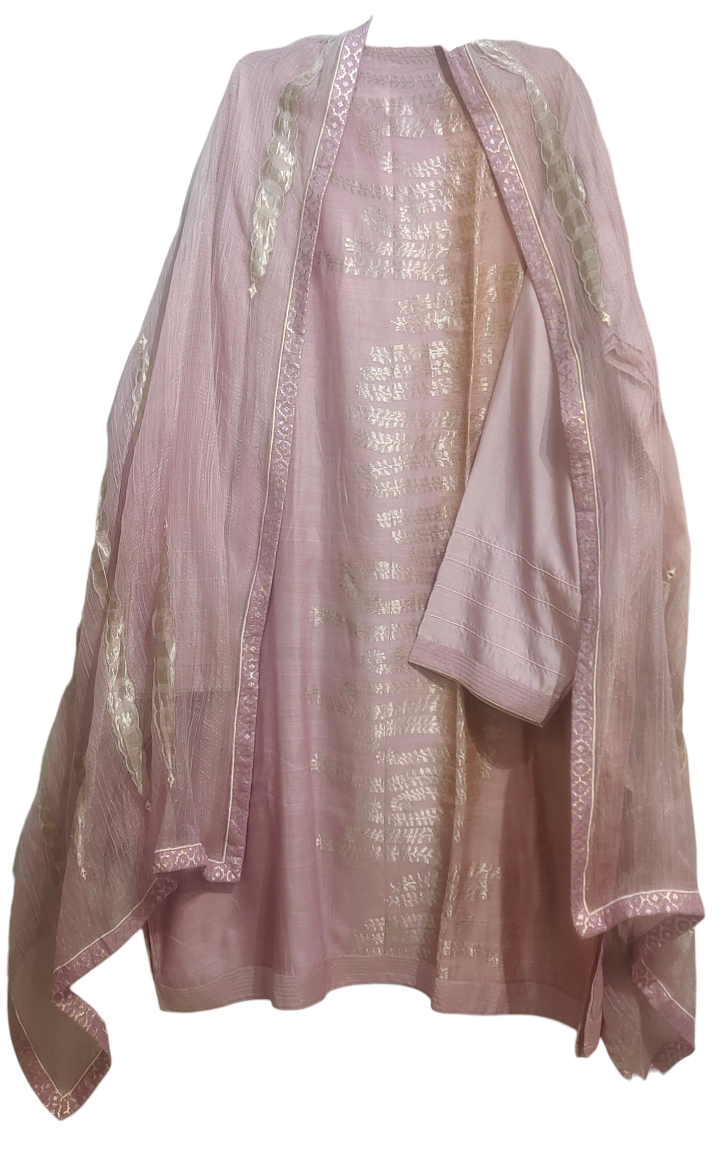 Semi Stitched Formal chanderi Suitset