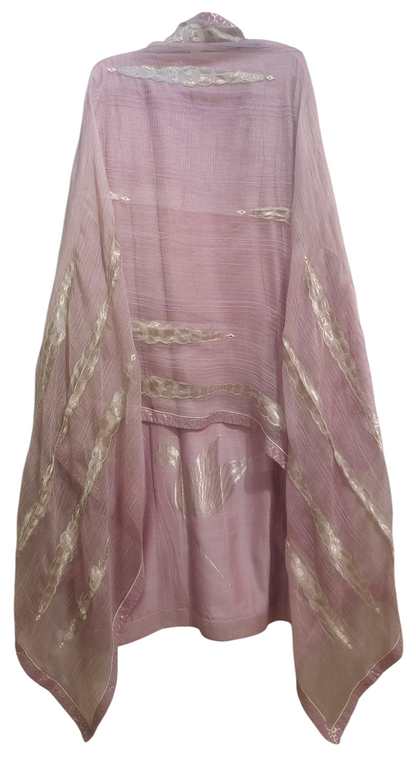 Semi Stitched Formal chanderi Suitset